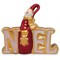 Ceramic Snowman and Noel Letters Figurine 6 Inches Tall x 6.5 Inches Wide